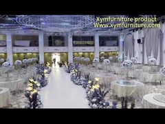 สไตล์นอร์ดิกเรซิ่นเก้าอี้ Chiavari เก้าอี้กำจัดวัชพืชกลางแจ้งรูปแบบ Peocock สีใส